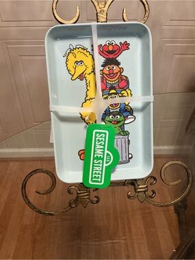 Brand New Sesame Street Melamine Appetizer Plates Set Of 4